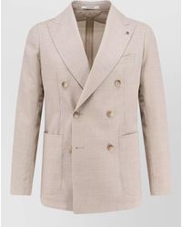Tagliatore - Virgin Wool Blazer Double Breasted Herringbone - Lyst