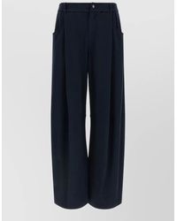 Brunello Cucinelli - Cotton Silk High-Rise Wide-Leg Trousers - Lyst