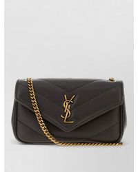 Saint Laurent - Loulou Mini Leather Clutch Bag - Lyst
