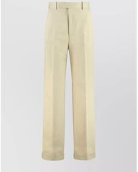 Bottega Veneta - High-Rise Cotton Tailored Trousers - Lyst