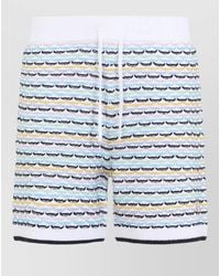 CASABLANCA - Cotton Openwork Knit Relaxed-Fit Swim Shorts - Lyst