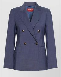 Max Mara - Double Breasted Jacket Flap Pockets Lapels - Lyst