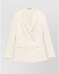 Tagliatore - Linen Tailored Suit Double Breasted Jacket - Lyst