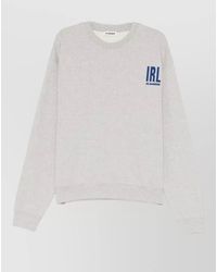 Jil Sander - Ribbed Cotton Logo-Print Long-Sleeve Sweatshirt - Lyst