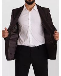 Dolce & Gabbana - Silk Blend Single Breasted Blazer - Lyst