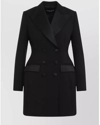 Dolce & Gabbana - Silk Virgin Wool Double-Breasted Blazer - Lyst