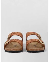 Birkenstock - Sandals Open Toe Flat Sole Animal Print - Lyst