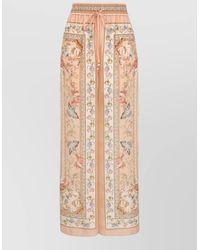 Zimmermann - Silk Floral-Print Wide-Leg Trousers - Lyst