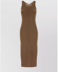 Max Mara - Mud Wool Aceri Dress - Lyst