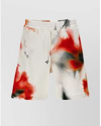 McQueen - Cotton Mid-Rise Knee-Length Tailored Shorts - Lyst