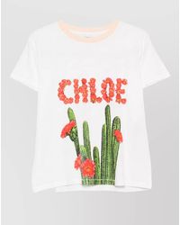 Chloé - Cotton Short-Sleeve T-Shirt - Lyst