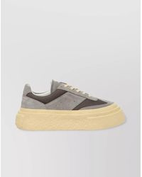 MM6 by Maison Martin Margiela - Low-Top Mesh Panel Sneakers With Perforated Detailing - Lyst