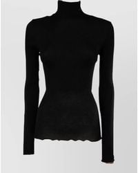 Prada - Turtleneck Knit Top Long Sleeves Ribbed - Lyst