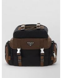 Prada - Renylon Crossbody Backpack Multi Pocket Design - Lyst