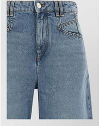 Isabel Marant - Cotton High-Rise Wide-Leg Jeans - Lyst