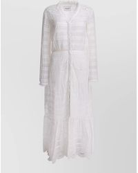 Isabel Marant - Cotton Long-Sleeve V-Neck Maxi Dress - Lyst