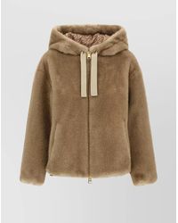 Herno - Faux Fur Hooded Bomber Jacket - Lyst