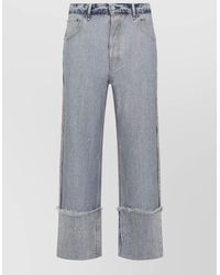 Acne Studios - Denim Rhinestone Straight-Leg Cropped Jeans - Lyst