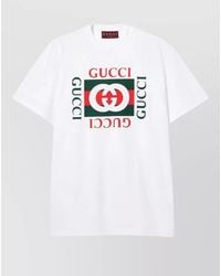 Gucci - Printed Cotton Jersey Regular-Fit Crewneck Short-Sleeve T-Shirt - Lyst