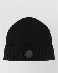 Moncler - Basket Knit Beanie Hat Stretch Fit - Lyst