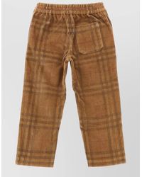 Burberry - Titan Cord Straight Leg Plaid Pants - Lyst