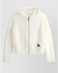 Burberry - Cashmere Hooded Zip-Up Cardigan - Lyst