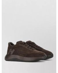 Hogan - Lace Up Highlight Leather Suede Sneakers - Lyst