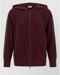 Brunello Cucinelli - Silk-Blend Long-Sleeve Zip Hoodie - Lyst
