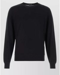 Tom Ford - Wool Crew Neck Sweater Ribbed Cuffs Hem - Lyst