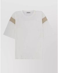 YMC - Short Sleeve Round Neck Stripe Detail Shirt - Lyst