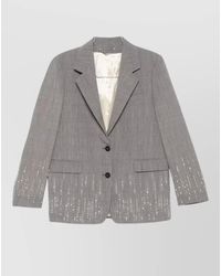 Golden Goose - Wool Single Breasted Jacket Check Pattern - Lyst