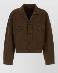 Lemaire - Gabardine Jacket Collared Long Sleeves Pockets - Lyst