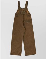 Uma Wang - Panda Dungarees Wide Leg Straps Pockets - Lyst
