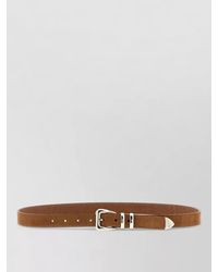 Brunello Cucinelli - Leather Metal Toe Cap Belt - Lyst