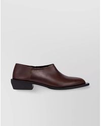 Moschino - Leather Logo Print Loafers - Lyst