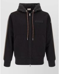Moncler - Cotton Hooded Jacket Ribbed Cuffs Pockets - Lyst