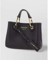 Emporio Armani - Grained Faux Leather Tote Bag - Lyst