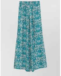 Gianluca Capannolo - Antonia Silk Trousers Floral Wide Leg - Lyst