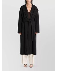 TOTEME - Wool Belted Hooded Coat - Lyst