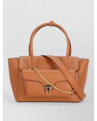 Coccinelle - Tote Bag Pebbled Leather Chain Detail - Lyst
