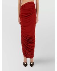 Magda Butrym - Draped Slim-Fit Asymmetric Midi Skirt - Lyst