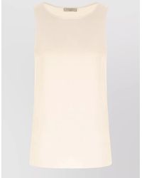 Antonelli - Stretch Silk Top Round Neck Sleeveless - Lyst
