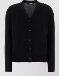 Max Mara - Wool Ribes Cardigan V Neck Long Sleeves - Lyst