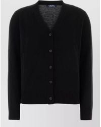 Max Mara - Wool Ribes Cardigan V Neck Long Sleeves - Lyst