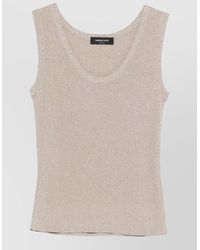 Fabiana Filippi - Metallic Scoop Neck Sleeveless Tank Top - Lyst