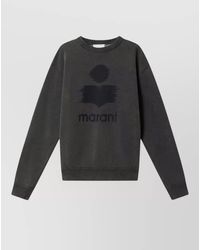Isabel Marant - Crewneck Sweatshirt Long Sleeves Ribbed Cuffs Hem - Lyst