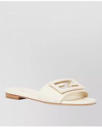 Fendi - Slides Ff Baguette Motif Flat Sole - Lyst