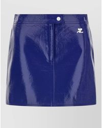 Courreges - Vinyl High-Rise Mini Skirt - Lyst