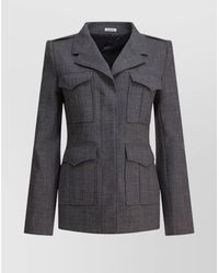 McQueen - Wool Fitted Military Jacket - Lyst