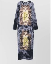 Jean Paul Gaultier - Midi Dress With Long Sleeves And Print - Lyst